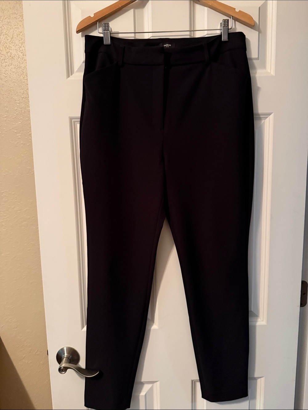 Express Black Editor Tailored Ponte Ankle Trousers